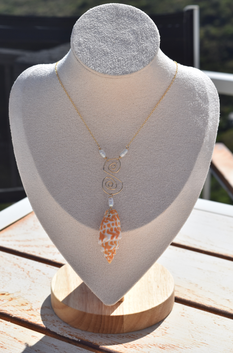 Miter Swirl Necklace