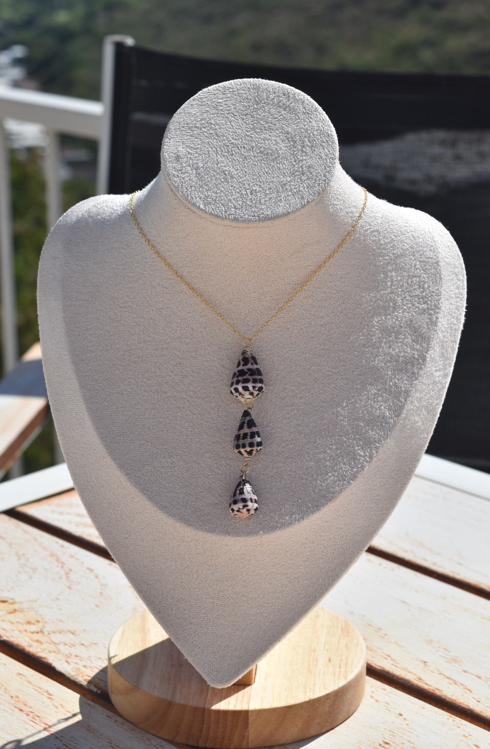 Hebrew Stacked Cone Necklace