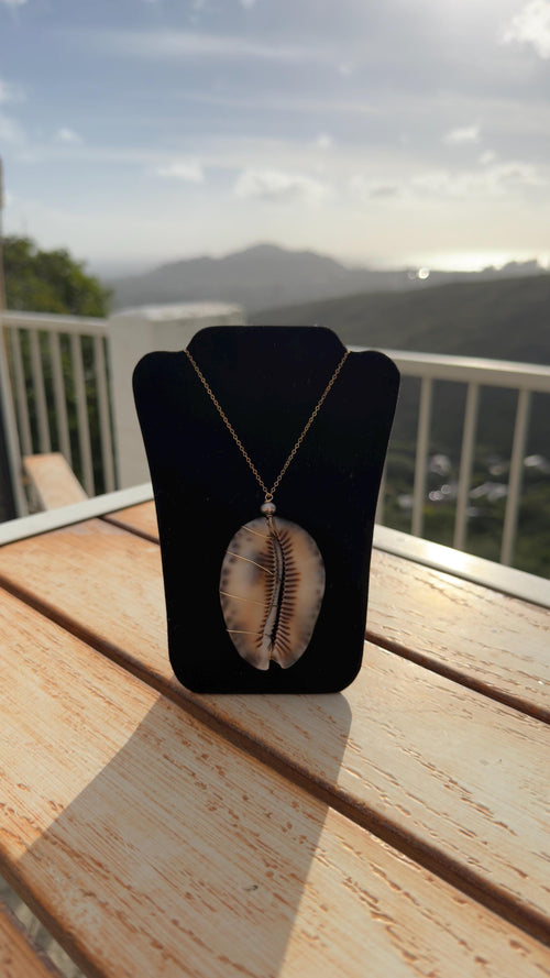 RARITIES: Gold filled cowrie statement piece