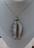Pistachio Cowrie Necklace