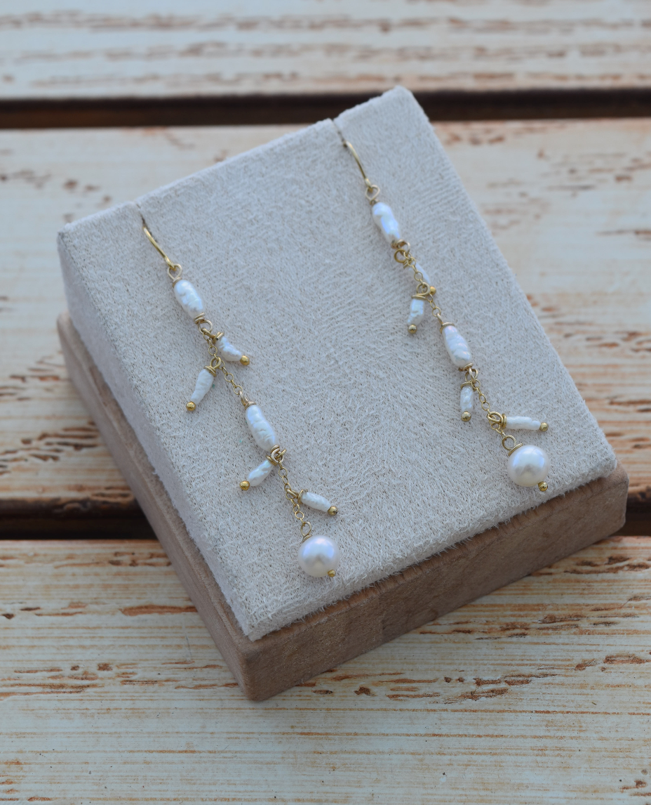 Coral Cascade Earrings